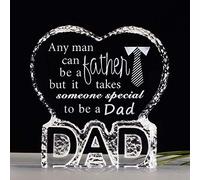 Movdyka Crystal Heart Dad Gifts from Daughter Son for Daddy on Fathers Day