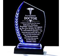 Movdyka Crystal Plaque Doctor Appreciation Gift, Thank You Gifts for Doctor