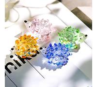 Movdyka Set of 4 Lovely Glass Hedgehogs Gifts for Her, Crystal Animals Ornament for Home Handmade Colorful Figurines Decor for Women