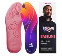 MOVE Baseline - All-Purpose Insoles - Ultra Thin Shock Absorption - for Men/Women Cleats, Shoes, Running, Basketball, Baseball with Maximum Freedom of Movement and Energy Return - Professional Grade