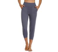 MOVE BEYOND Buttery Soft Women's Joggers Capris with 4 Pockets Active Sweatpants High Waist Workout Yoga Lounge Pants, Grey, XXL