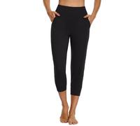 MOVE BEYOND Buttery Soft Women's Joggers Capris with 4 Pockets Active Sweatpants High Waist Workout Yoga Lounge Pants, Black, XXL