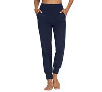 MOVE BEYOND Buttery Soft Women's Joggers Pants with 4 Pockets Active Sweatpants High Waist Workout Yoga Lounge Pants, Blue, S