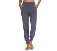 MOVE BEYOND Buttery Soft Women's Joggers Pants with 4 Pockets Active Sweatpants High Waist Workout Yoga Lounge Pants, Grey, XL