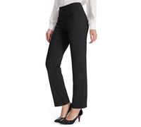 MOVE BEYOND Women's Straight Leg Work Trousers - Tummy Control Professional Suits Pants for Workout Yoga Office Work, Black, Small