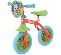CoComelon M004527 2-In-1 Training Toddler Bike - Convertible Training Bike for 2+ Years Girls and Boys with Removable Pedals and Stabilisers - Adjustable 10 Inches Bikes Multicoloured 63x40x58cm