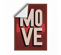 Move Forward Typography Unframed Wall Art Print A4 (29.7×21cm), Wall Decor for Living Room, Bedroom, Office & Home, Art Gift