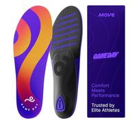 MOVE Game Day - Performance and Comfort Insoles - Plantar Fasciitis, Running, Shock Absorption, Flat Feet, Arch Support, Basketball, Active Lifestyle, and Walking (US Men 5-5.5/Women 6.5-7)