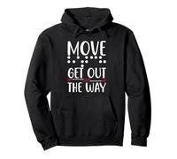 Move Get Out The Way Funny White Cane Awareness Day Pullover Hoodie