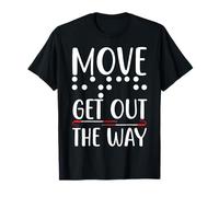 Move Get Out The Way Funny White Cane Awareness Day T-Shirt