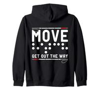 Move Get Out The Way White Cane Awareness Day Zip Hoodie