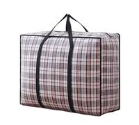 Move Home Woven Bag Dustproof Thickened Luggage Storage Packing Bag Large Capacity Waterproof Cotton Quilt Hand-Held Storage Bag(BlackOne)