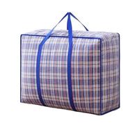 Move Home Woven Bag Dustproof Thickened Luggage Storage Packing Bag Large Capacity Waterproof Cotton Quilt Hand-Held Storage Bag(Blue)
