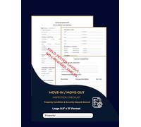 Move-In Move-Out Inspection Checklist for Landlords: Professional Property Condition Report | Room-by-Room Walkthrough Log | Security Deposit ... Per Property (Landlord Essentials Series)