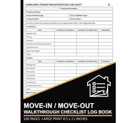 Move-In / Move-Out Walkthrough Checklist Log Book: Apartment / House Inspection Forms for Landlord & Tenant | Rental Property Pre-Lease & Post-Lease Inspection Sheets