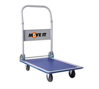 Move-It 150kg Folding Platform Trolley, Blue Hand Sack Truck with 4 Wheels