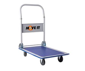 Move-It 150kg Folding Platform Trolley, Blue Hand Sack Truck with 4 Wheels