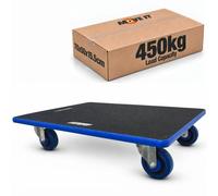 Move-It 450kg Load Capacity Heavy-Duty Moving Furniture Dolly Trolley | 70 x 50cm, Industrial / Commercial Use, Appliances and Equipment Mover, Anti Slip Platform, Rubber Castors, Black
