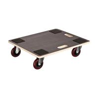 Move-It Dolly Trolley Heavy-Duty 320kg Load Capacity, 59x49cm Flat Platform Cart for Moving Appliances Furniture Equipment - Black