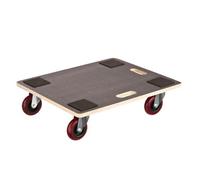 Move-It Dolly Trolley Heavy-Duty 320Kg Load Capacity, 59X49Cm Flat Platform Cart For Moving Appliances Furniture Equipment - Black