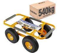 Move-It Heavy-Duty Dolly Trolley Removal Cart, 540kg Load Capacity, Steel | 75 x 38cm Platform, 25cm Pneumatic Wheels, for Moving Bulky Large Furniture, Appliances & Equipment