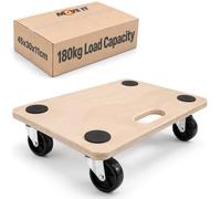 Move-It Platform Dolly With Grip Pad Anti-Slip Transport Trolley 180kg Load | 45 x 30cm, for Moving Furniture & Equipment, 180kg Load Capacity, Wooden Board
