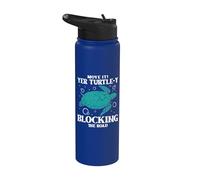 Move it! Yer Turtle-y Blocking the Road - Sea Turtle Stainless Steel Insulated Water Bottle