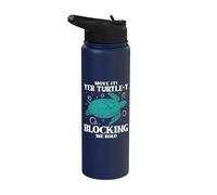 Move it! Yer Turtle-y Blocking the Road - Sea Turtle Stainless Steel Insulated Water Bottle