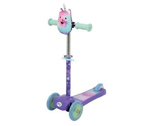 MoVe Mini Go! 3 Wheel Tri Scooter for Kids | Tilt & Turn Scooters with Squishle Pouch Cute Character | Ages 3+ | Adjustable Height Toddler Boys & Girls First Scooter (Caticorn)