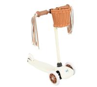 MoVe Mini Go! Tilt Scooter with Basket and Tassels for Children!, Cream