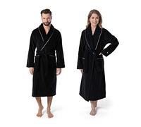 Move möve Homewear shawl collar bathrobe velours in size XXL made of 100% cotton, black