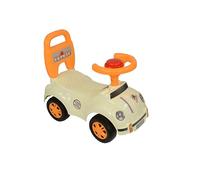 MoVe My First Car Ride On | Cream Boys Girls Toddler Push Toy | 4 Wheel Childrens Retro Steering Cart for Kids Age 1-3