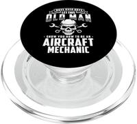 Move Over Boys Lets This Old Man Airplane Aircraft Mechanic PopSockets PopGrip for MagSafe