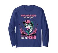 Move Over Boys This Girl Knows How To Fish Womens Fishing Long Sleeve T-Shirt