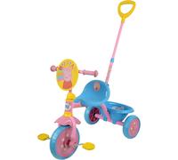 Peppa Pig 53cm Trike with Bucket | Kids Front Pedal Tricycle | Fully Licenced Colourful Bike with Adjustable Handlebars & Parental Steering Handle