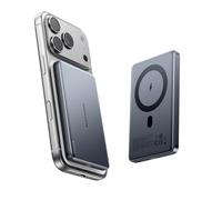 MOVE SPEED 0.5'' 10,000mAh Magnetic Power Bank, MagSafe Portable Charger iPhone 17 Air Accessories,Magsafe Battery Pack for iPhone 17 Pro Max Air/16/15/14/13/12,Travel Essential,Glacier Gray