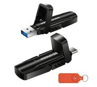 MOVE SPEED 2TB Solid State Drives, 570MB/S Read Speed External SSD with Dual Port Type C + USB 3.2 Portable SSD for iPhone 17/16/15 Series, Android, Mac, Windows