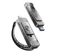 MOVE SPEED 2TB Solid State Hard Drive with Dual Ports & Push-Pull Design 550MB/s Read Speed, Type C + USB 3.2 Portable ssd for iPhone 15/16/Android/Mac, Instant File Transfer