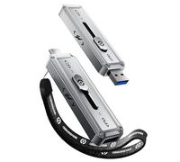 MOVE SPEED 2TB USB Drive, 2100MB/s TLC Reliable Transfer Portable SSD with USB 3.2 Gen2x2 + Type C, Cool USB Drive for Phone/Windows/Mac (SP20)