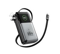 MOVE SPEED 3 in 1 HIGH Capacity Portable Charger, Portable Charger 10000mAh, 35W Fast Charging Power Bank with Built-in 2.3ft USB-C Retractable Cable