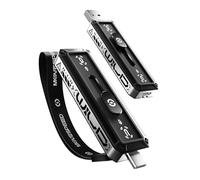 MOVE SPEED 512GB External SSD 560MB/s Read Speed, USB 3.2+USB C Dual Ports External Drive, Portable SSD 3-Stage Push-Pull Design for iPhone 15/16 Series/Mac/Android Phone etc