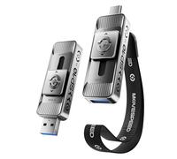 MOVE SPEED External SSD 1TB, Upgrade 1050MB/s External Hard Drive with USB-C & USB-A Dual Port, USB 3.2 Gen 2 PSSD Sliding Design for iPhone 17/16/15 Pro, Samsung, Android, Mac, PC, PS5