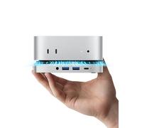 MOVE SPEED mini M4 Dock Enclosure 40Gbps with 1TB NVMe SSD, 40Gbps USB4 Gen3x2, Silent Expansion Hub & Aluminum Stand for M.2 NVMe SSD, 2xUSB A, USB C Host and Audiozf