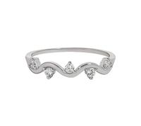 Move the Fuck On Ring, S925 Sterling Silver Rings, Wave Ring for Her, Zircon Wave Rings to My Daughter Mother's Day Graduation Friendships (Sliver, 7)