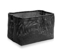 move Tube Rectangular Basket 16, 5 x 28 x 18 cm Made From Flexible Mesh, Black
