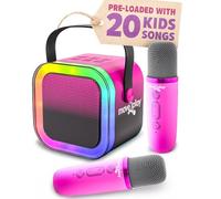 Move2Play, Karaoke Machine for Kids | Includes 20+ Kid Songs | 2 Microphones | Connect with Bluetooth | 3, 4, 5, 6, 7+ Year Old Gift | Toy for Girls, Boys, & Toddler | Birthday Present