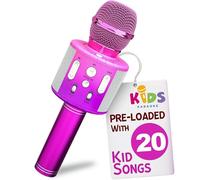 Move2Play, Kids Karaoke Microphone | Includes Bluetooth & Pre-Loaded Songs | Birthday Girl Toy for Toddlers, 2, 3, 4, 5+ Girls & Boys