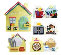MOVEBO- Quiet Book Baby Book Fabric Book Busy Book Fun Interactive Book for Toddlers 1-3 Years Old, Development and Montessori Toy (Kitchen Story)