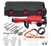 MOVECOM 2200W Electric Jack Hammer with 6-Piece Chisels Bit Set | Heavy-Duty Concrete Breaker Tool Kit