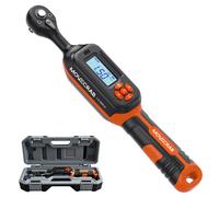 Movecrab Professional Digital Torque Wrench 1/4" 3/8" 1/2" Drive 0.6-400N.m/0.4-295Ft.lb ±2% High Accuracy LED Display with Nm/in.lb/ft.lb/kg.cm Vibration Sound Light Triple Alarm for Automotive Motor